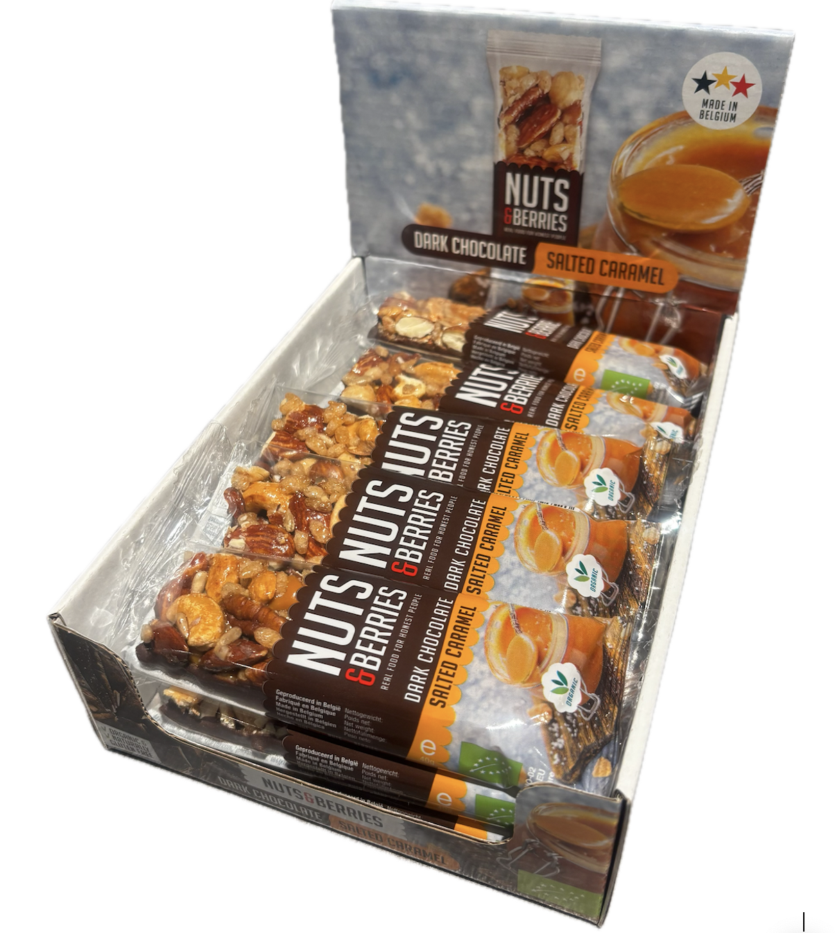 Picture of 有機朱古力焦糖海鹽香脆果仁棒 Dark Chocolate Nuts Bar - Salted Caramel 15pcs (原箱優惠 Case offer）