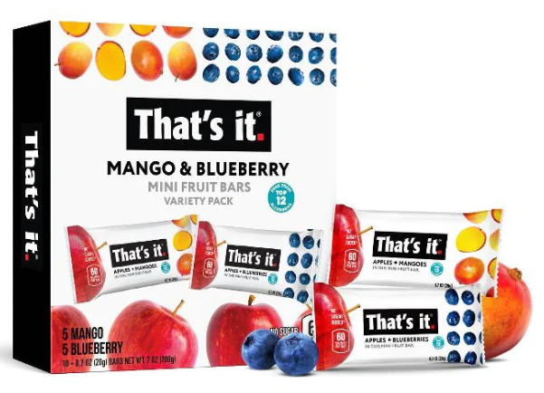 Picture of 蘋果+藍莓/芒果迷你生果棒 Blueberry + Mango Apple Mini Fruit Bar Mixed Pack (20g x 10)